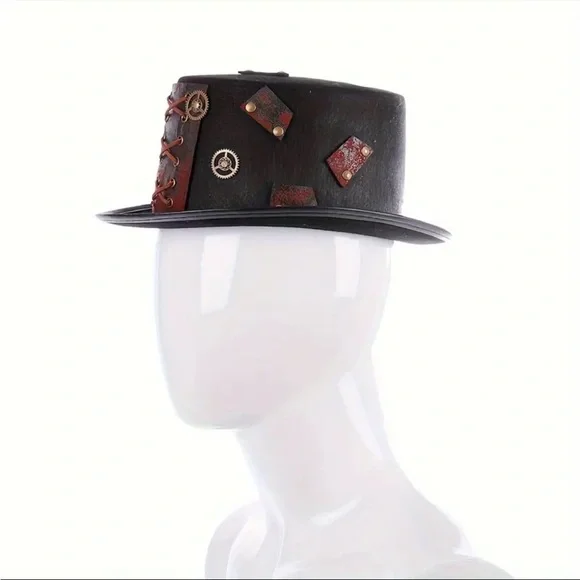 🆕 Gothic Steampunk “Time Traveler” Top Hat Unisex Festive-wear 🎩 - Picture 4 of 10